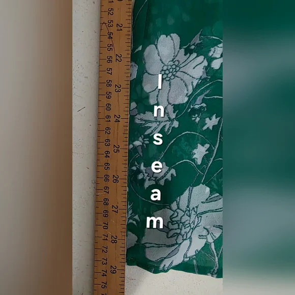 Free People Emerald Green Floral Jumpsuit Size 8 - Picture 13 of 13